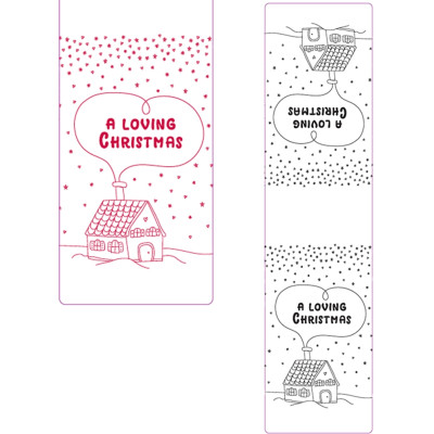 Etichette Lunghe Linea "a Loving Christmas" (25 Pezzi) - Vendita online all'ingrosso