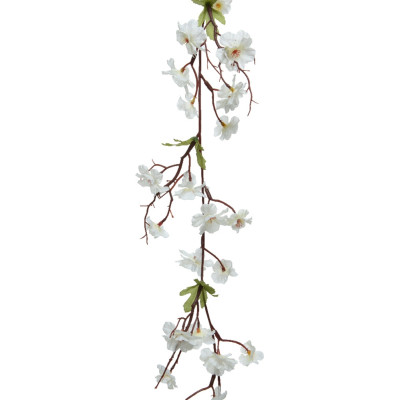 Ghirlanda fiori di pesco bianco