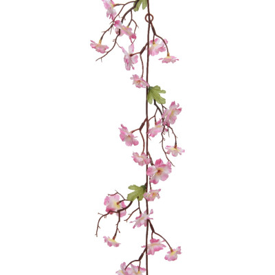 Ghirlanda di fiori di pesco rosa