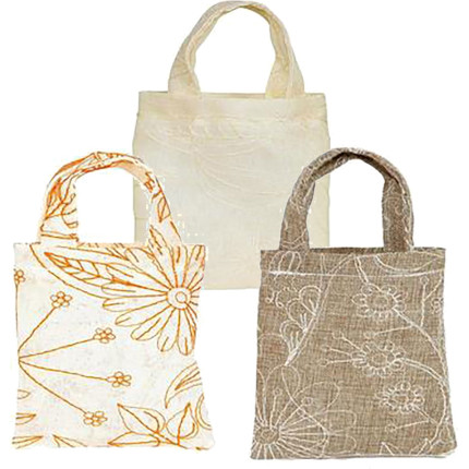 Borsa Venice in cotone con ricami
