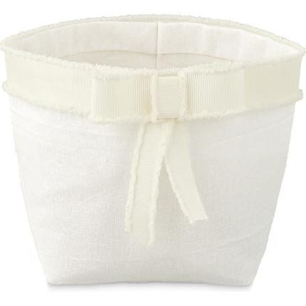 Saccoccio portaconfetti bianco con fiocco