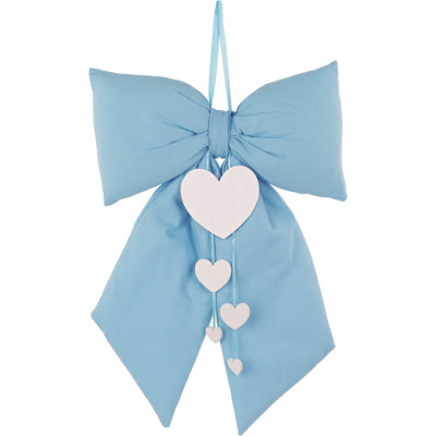Fiocco Nascita Azzurro da Appendere con Cuore