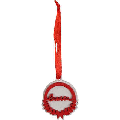 Decorazioni Corona alloro rossa scritta Laurea