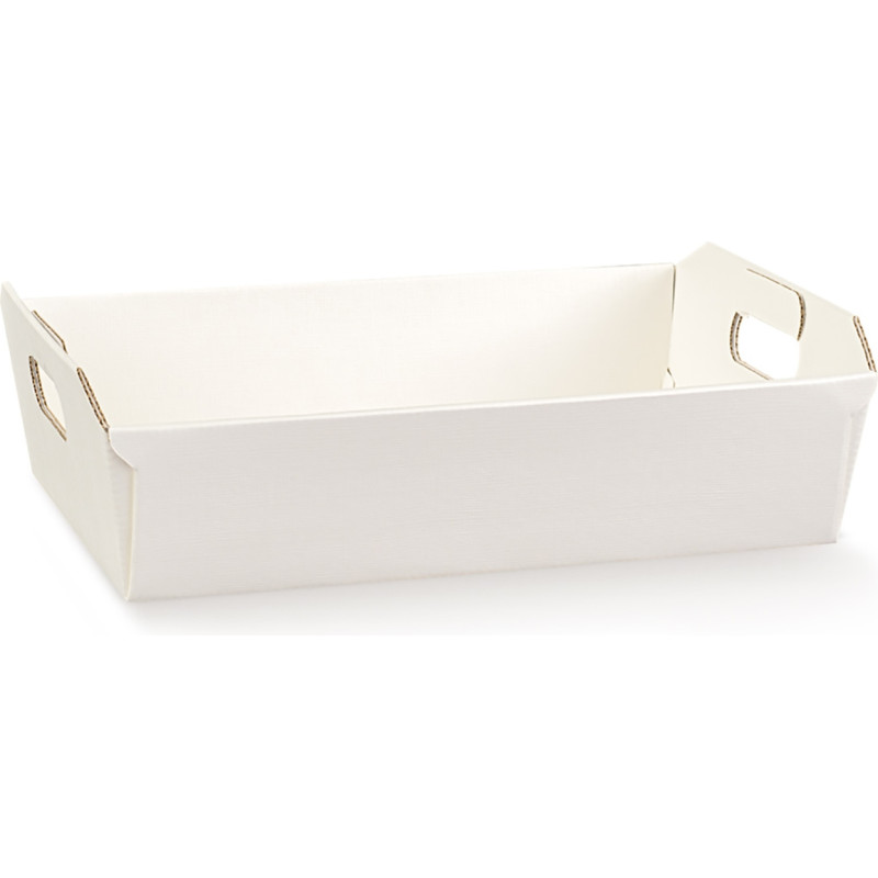 Cesto in Cartoncino Seta Bianco