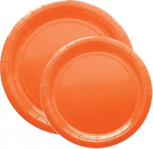 Piatti ecolor in cartoncino color arancione