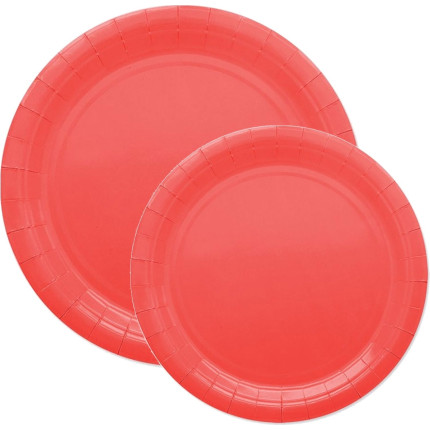 Piatti ecolor in cartoncino rosso