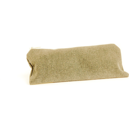 Astuccio canvas con zip avorio in confezione da 10 pezzi