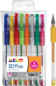 Penne glitter in confezione da 8 pezzi