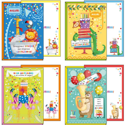 Biglietto compleanno animaletti