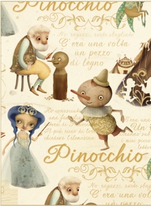 Foglio carta da regalo fantasia Pinocchio