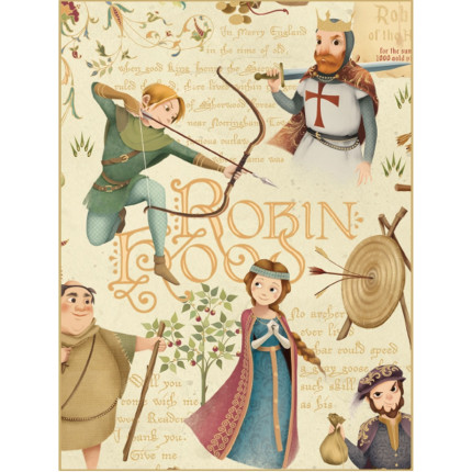 Foglio carta da regalo Robin Hood