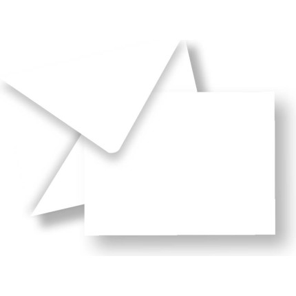 Cartoncino con busta opalino bianco in confezione da 100 pezzi