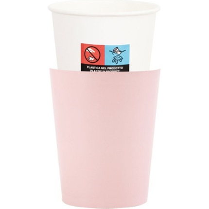 Bicchieri in cartoncino rosa