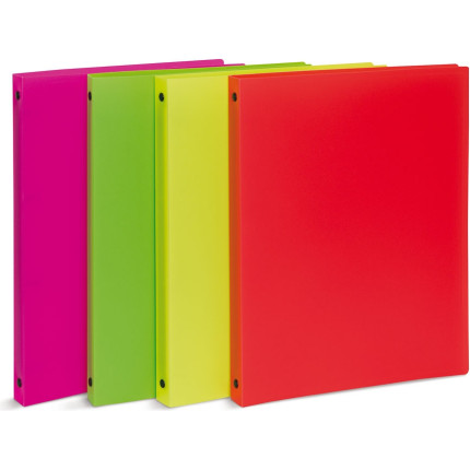 Raccoglitore 4 anelli color neon