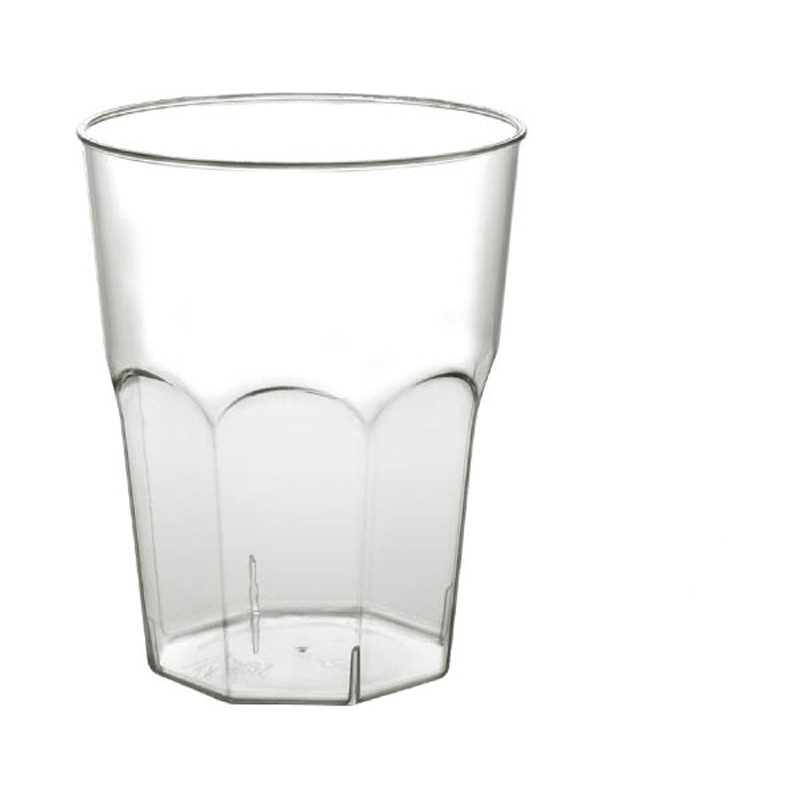 Bicchieri per cocktail in plastica trasparente in 3 formati