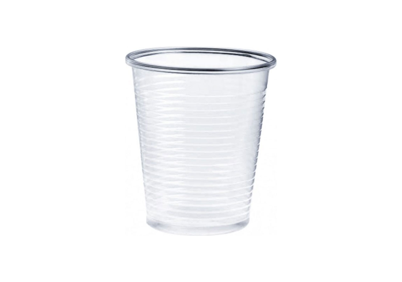 Bicchieri in pla trasparenti in confezione da 50 pezzi