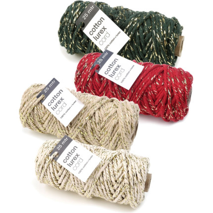 Cordino cotone e lurex oro