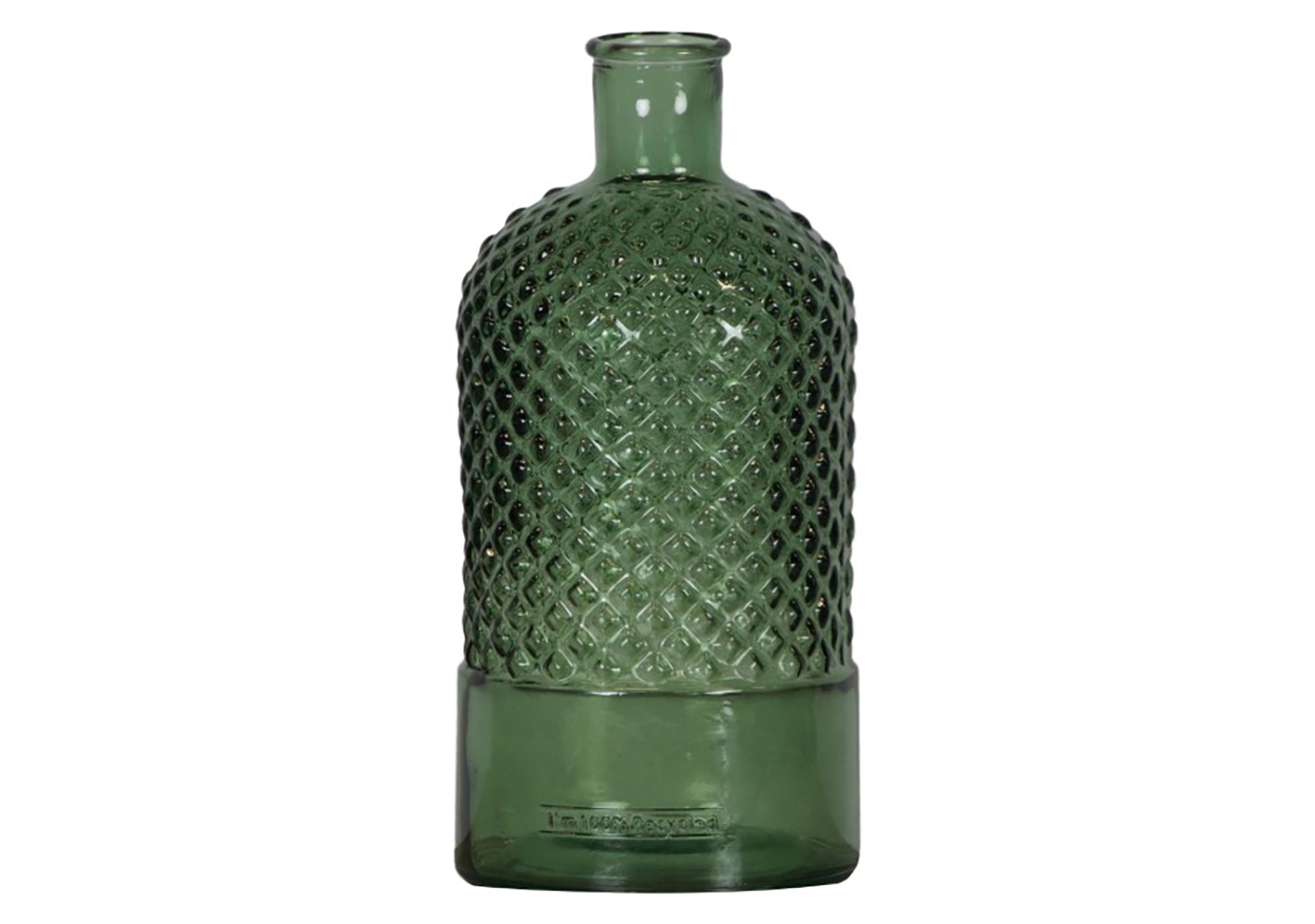 Vaso bottiglia in vetro riciclato