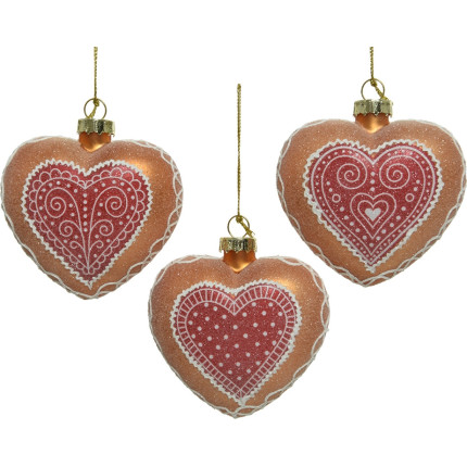 Cuore in vetro da appendere