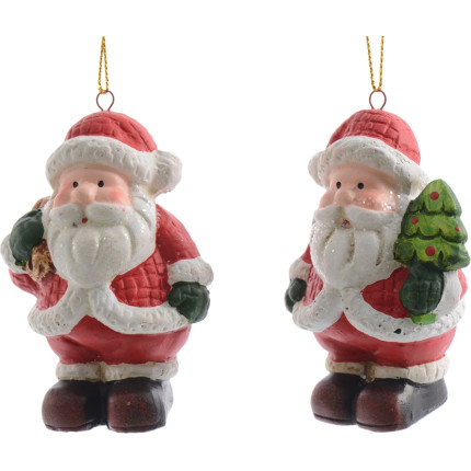 Babbo natale terracotta pendente