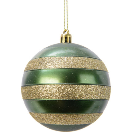 Pallina di natale glitterata verde