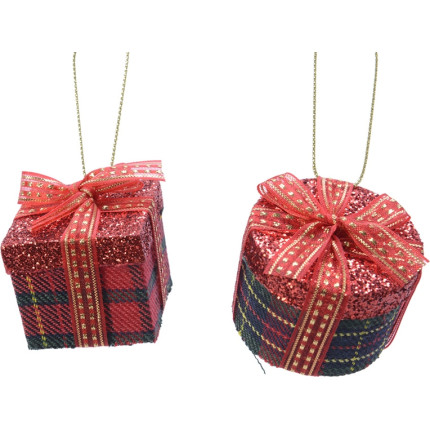 Pacchetto regalo pendente rosso