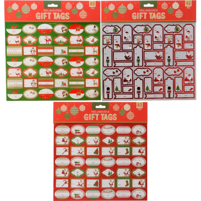 Gift tags adesivi per regali di natale (42 pezzi)