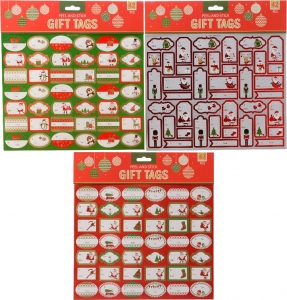 Gift tags adesivi per regali di natale (42 pezzi)