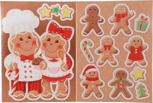 Stickers natalizi con pan di zenzero