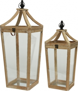 Lanterna con profili in legno