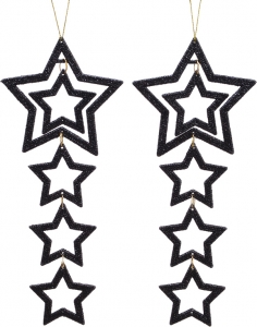 Stelle pendenti nere (2 pezzi)