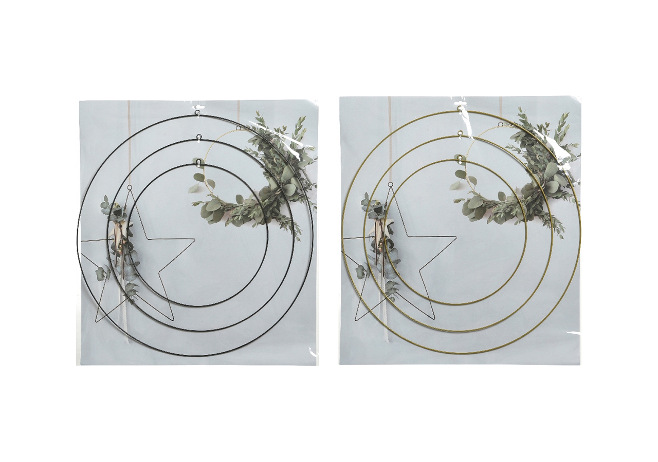 Cerchi in metallo da decorare (3 pezzi)