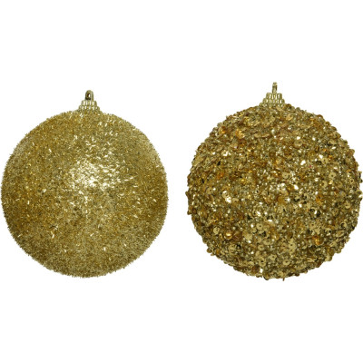 Sfera con lustrini oro