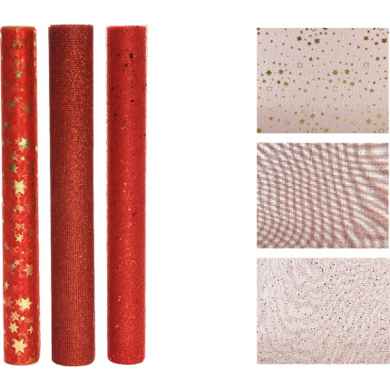 Rotolo in organza natalizio