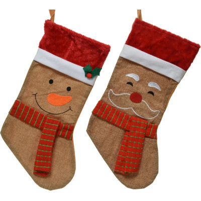 Calza christmas con faccina