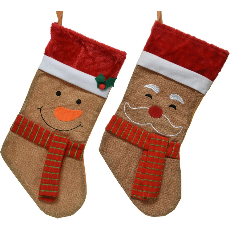 Calza christmas con faccina