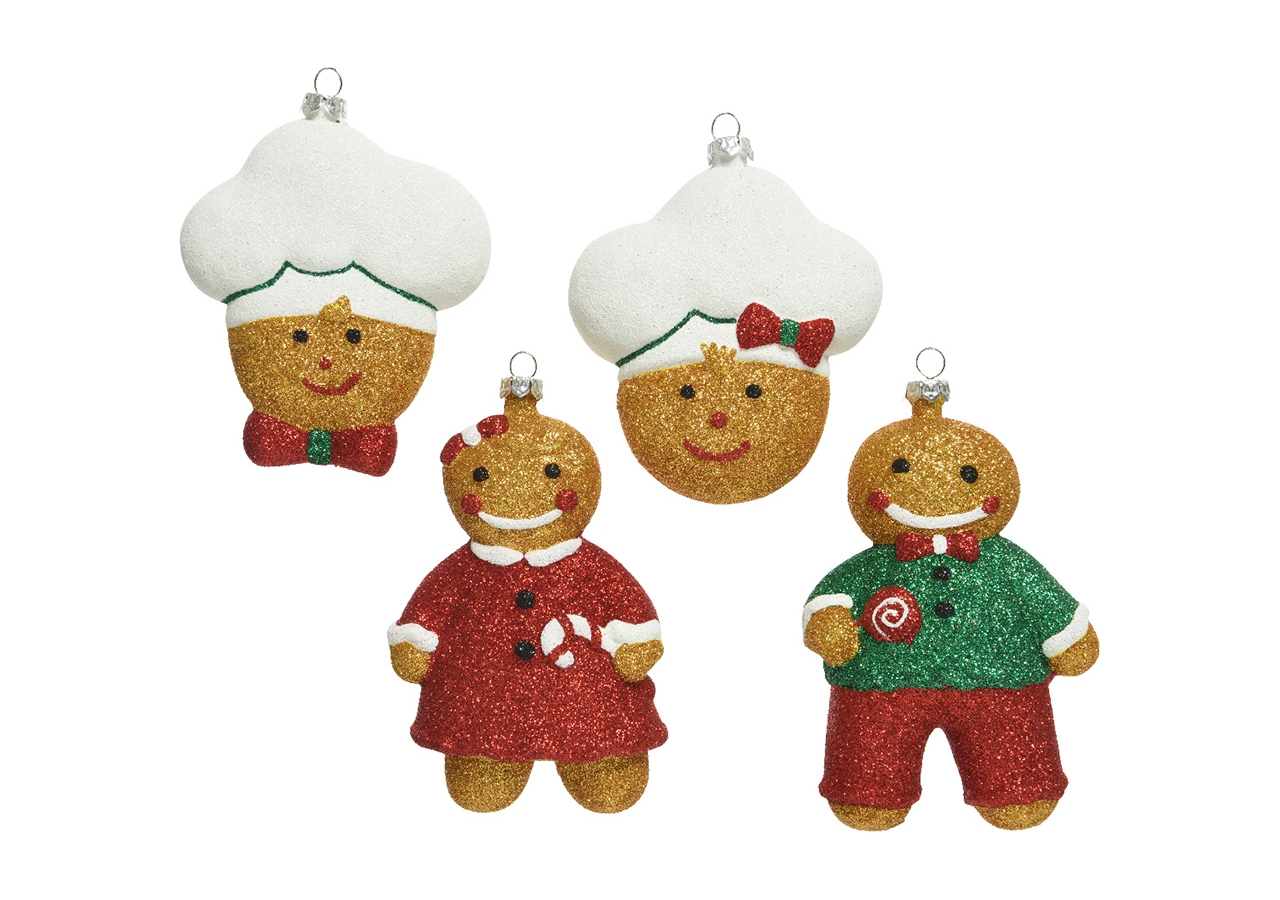 Frasheng 20Pezzi Ornaento Pan Zenzero Natale,Ciondolo con Decorazioni