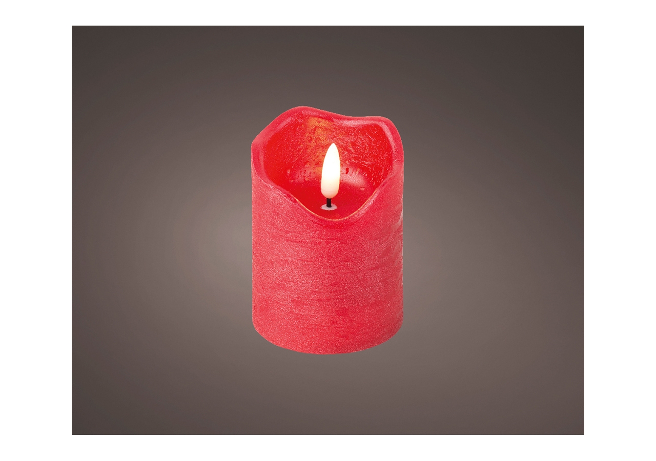 Hyoola Candele Rosse Cilindriche - Candele Decorative a Colonna 10 x 20 cm - Candele Lunga Durata Senza Profumo - Set da 2 Candele Rosse Cilindro - Candele Cilindro Made in EU