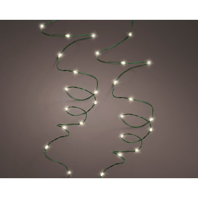 Luci per albero di natale con filo verde 600cm