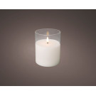 CANDELA LED CON VASETTO TRASPARENTE