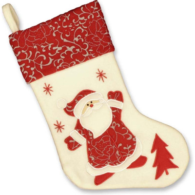 Calza riga con babbo natale