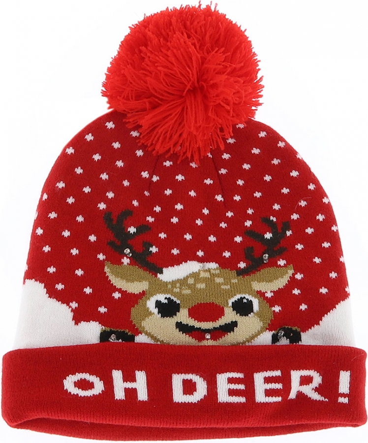 Cappello natalizio con renna