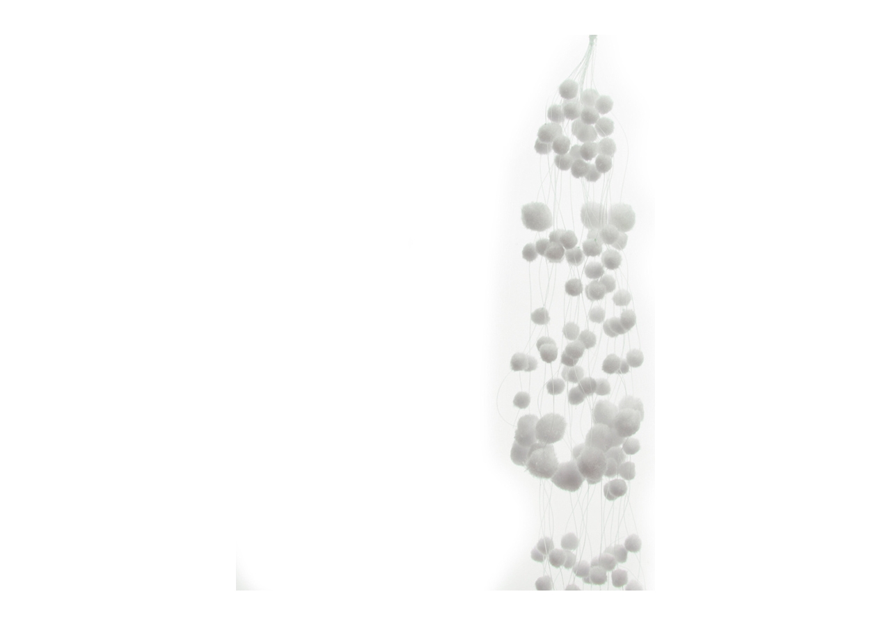Ghirlanda palline di neve 78cm