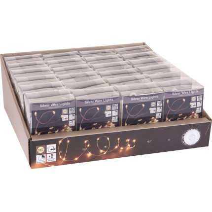 Fascio di 160 luci led calde con gioco e timer