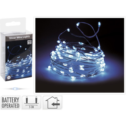 Filo metal con 40 led