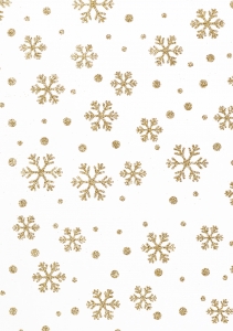carta regalo con fiocchi di neve glitter. Confezione da 10 fogli.