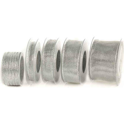 Nastro rete lurex animato, color argento. Nastro rete lurex animato, color argento.