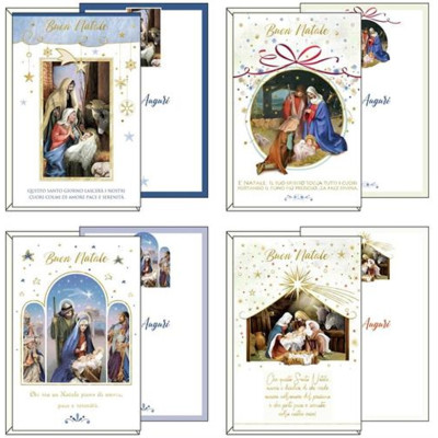 Biglietto natività con frasi