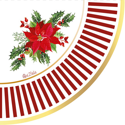 Tovaglioli smerlati 3 veli Xmas Flower in confezione da 16 pezzi