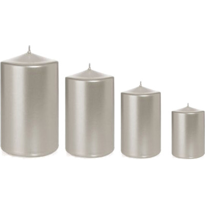 Candela decorativa argento